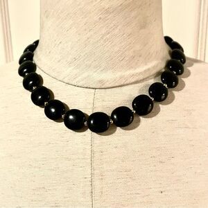 Black beaded necklace